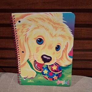 Lisa Frank Yellow Puppy with Star Ball Spiral Notebook